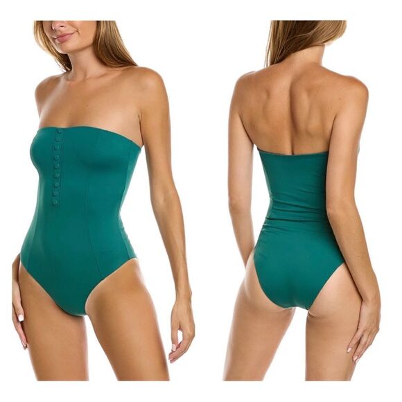 NWT Onia Adrienne Strapless One Piece in Storm L - Picture 1 of 11